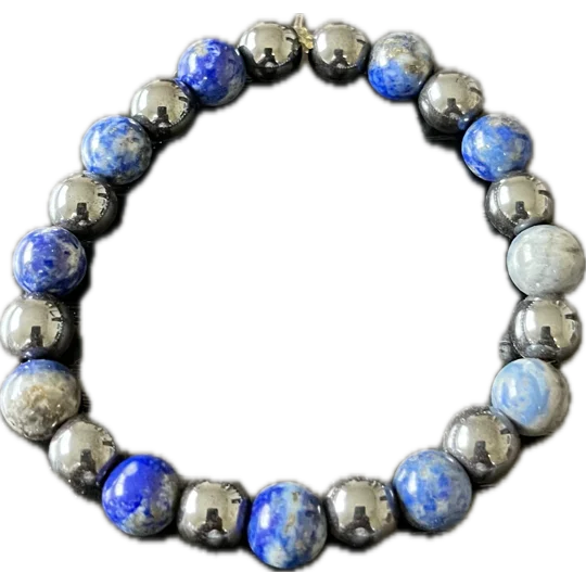 Lapis Azuli and Hematite bracelet