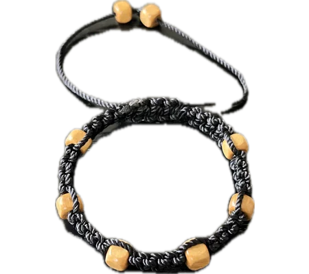 Wooden Macrame Bracelet