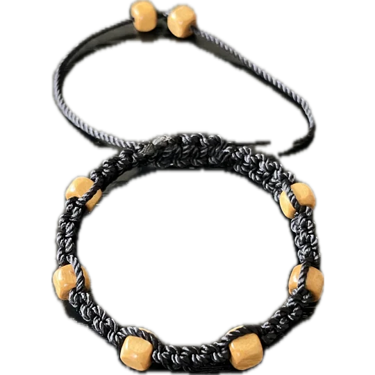 Wooden Macrame Bracelet