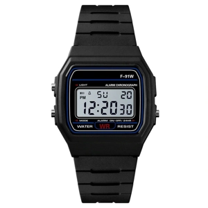 Casio Men's F91W-1 Classic Black Digital Resin Strap Watch