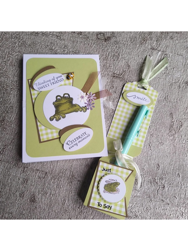 Frog stationery set