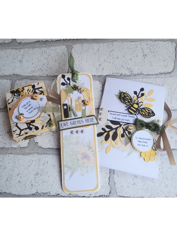 Teachers bee and sunflower gift set