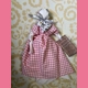 Hammond trail rag doll flowers pink gingham design