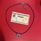 Paw print Charm With Leather purple Necklace wit..