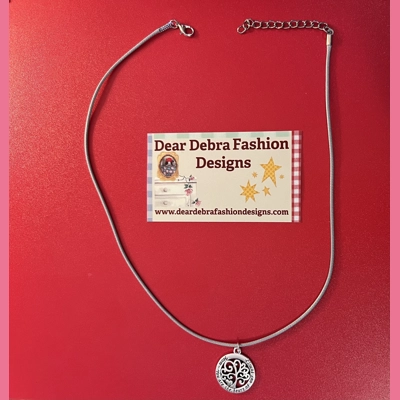 Mom You are the heart of our family Charm With Leather grey Necklace with Lobster Clasp