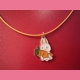 Bunny Rabbit holding a carrot Charm With Leather..