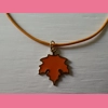 Orange Leaf Charm With ..