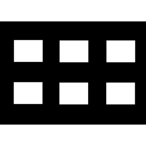 BLACK CARD MASKS 6 x 6 x 4.5cm - A/4 10