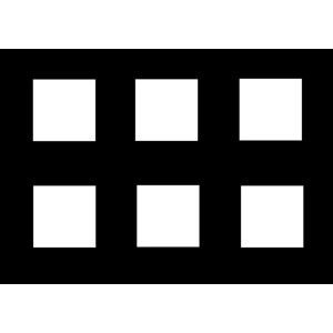 BLACK CARD MASKS 6 x 6 x 6cm - A/4 10