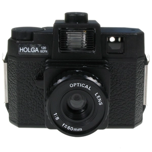 Holga 120GCFN-BK Black w/Colour Flash & Glass Lens