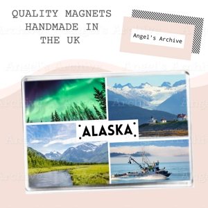 Alaska ✳ USA State ✳ Souvenir Tourist Holiday ✳ Fridge Magnet ✳ Gift