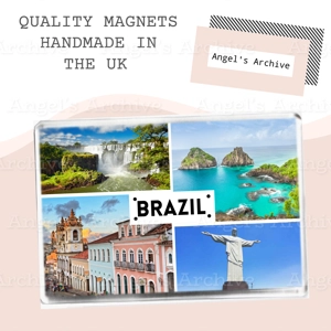 Brazil ✳ South America ✳ Souvenir Tourist ✳ Fridge Magnet ✳ Gift