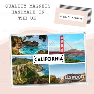 California ✳ USA State ✳ Holiday Souvenir ✳ Fridge Magnet ✳ Gift