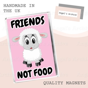 Friends Not Food ✳ Vegan / Vegetarian Quote ✳ Magnet ✳ Gift