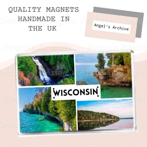 Wisconsin ✳ USA State ✳ Holiday Souvenir ✳ Fridge Magnet ✳ Gift