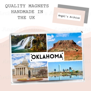 Oklahoma ✳ USA State ✳ Holiday Souvenir ✳ Fridge Magnet ✳ Gift