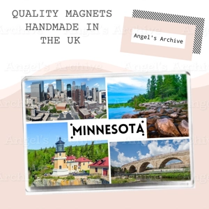 Minnesota ✳ USA State ✳ Holiday Souvenir ✳ Fridge Magnet ✳ Gift