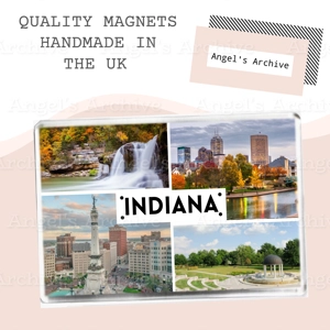 Indiana ✳ USA State ✳ Holiday Souvenir ✳ Fridge Magnet ✳ Gift