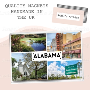 Alabama ✳ USA State ✳ Souvenir Tourist Holiday ✳ Fridge Magnet ✳ Gift