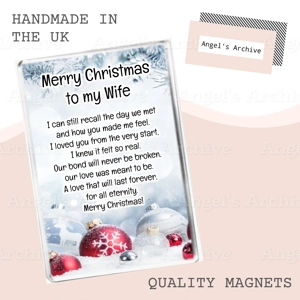 Merry Christmas to my Wife ✳ Keepsake Poem ✳ Magnet ✳ Gift