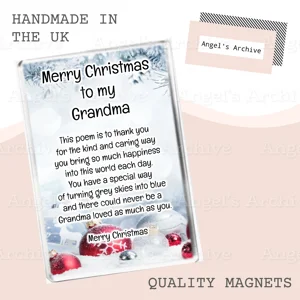 Merry Christmas to my Grandma ✳ Keepsake Poem ✳ Magnet ✳ Gift