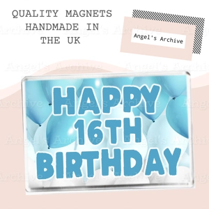 Happy 16th Birthday ✳ Mens Keepsake ✳ Magnet ✳ Gift