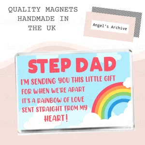 Step Dad ✳ Thinking of You Rainbow ✳ Keepsake Poem ✳ Magnet ✳ Gift