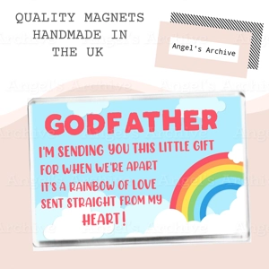Godfather ✳ Thinking of You Rainbow ✳ Keepsake Poem ✳ Magnet ✳ Gift