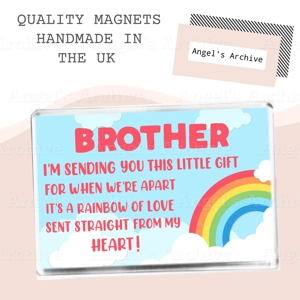 Brother ✳ Thinking of You Rainbow ✳ Keepsake Poem ✳ Magnet ✳ Gift