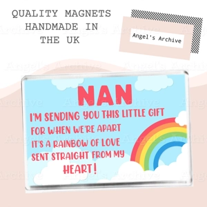 Nan ✳ Thinking of You Rainbow ✳ Keepsake Poem ✳ Magnet ✳ Gift