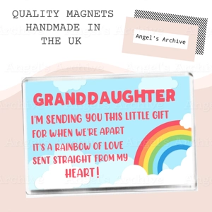 Granddaughter ✳ Thinking of You Rainbow ✳ Keepsake ✳ Magnet ✳ Gift