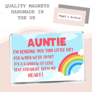 Auntie ✳ Thinking of You Rainbow ✳ Keepsake Poem ✳ Magnet ✳ Gift