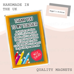 Thank You to my Teacher ✳ Verse ✳ Magnet ✳ End of Term Gift