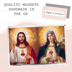 Sacred Heart of Jesus with Mary ✳ Magnet ✳ Christian Religion ✳ Gift