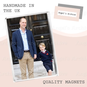 Prince William + Prince George ✳ 1st Day at School ✳ Magnet ✳ Gift