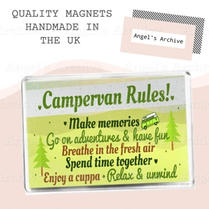 Campervan Rules ✳ Magnet ✳ Funny Caravan Holiday Quote ✳ Gift