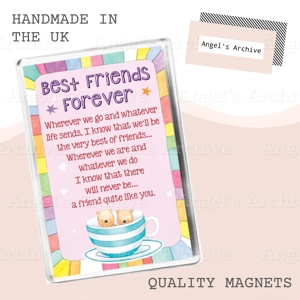 Best Friends Forever ✳ Friendship Poem ✳ Magnet ✳ Gift