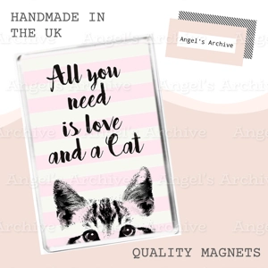 All You Need is Love and a Cat ✳ Large Fridge Magnet ✳ Gift