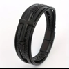 Men's Leather Cross Bracelet