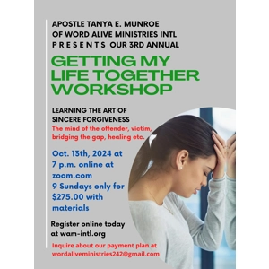 Getting My Life Together Certificate Online Workshop