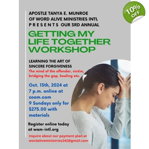 Getting My Life Together Certificate Online Workshop