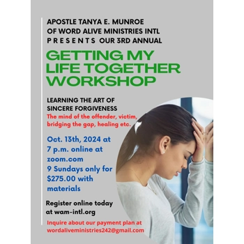 Getting My Life Together Certificate Online Workshop