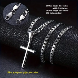 Male Figaro chain and pendant