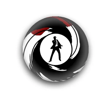 007 James Bond button badges