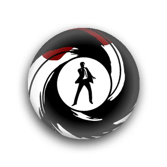 007 James Bond button badges