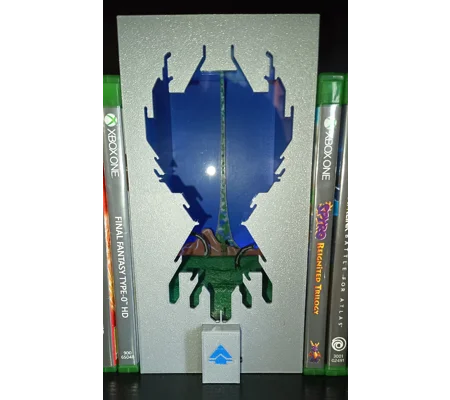 Halo Infinite inspired book nook/game nook