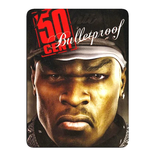 50 Cent Bulletproof (2005) Glitter Full Magnetic Back Magnet