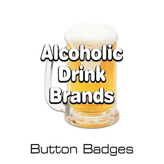 Alcoholic Drink Brands button badges