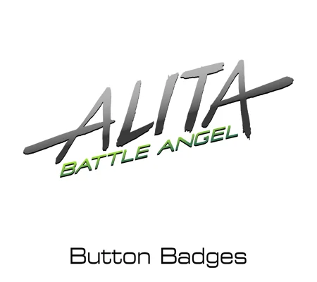 Alita Battle Angel button badges