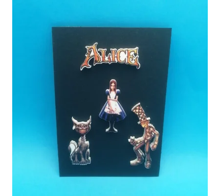 American McGee's Alice pin badge set 1
